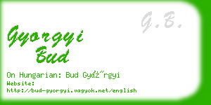 gyorgyi bud business card